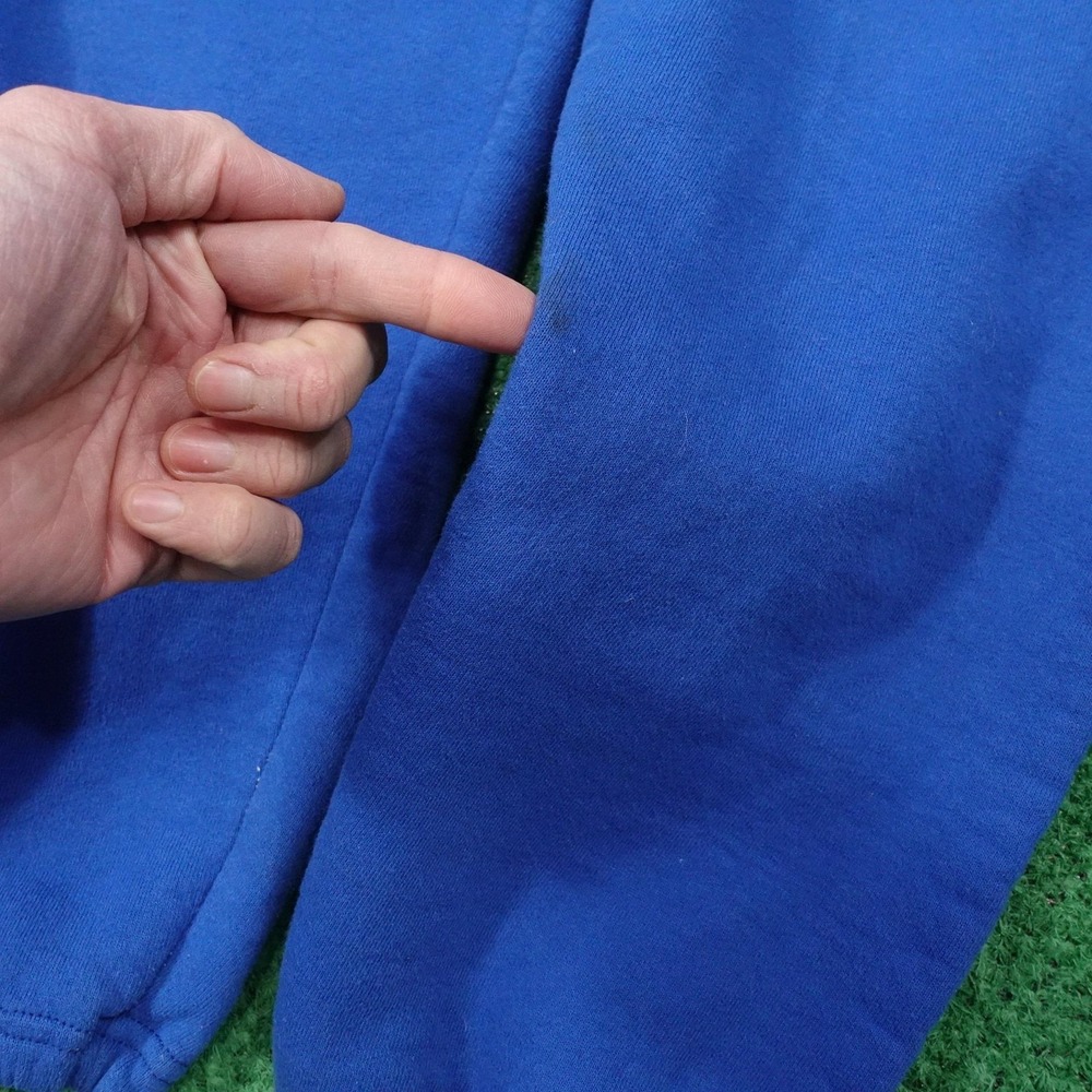 Vintage Russell Athletic Pants S Blue Fleece Sweatpants Elastic Made USA 90s - Picture 4 of 10